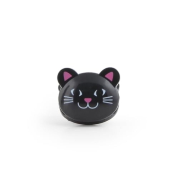 Kikkerland Cat Bag Clips, Set of 6,Black