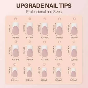 Vansiho French Gel Nail Tips, 150Pcs Long Square Gel Nail Tips, French Tips Press on Nails, French Square No Need to File 3 in 1 Pre-French Gel Tips, Fake Nails for Nail Art DIY 15 Sizes