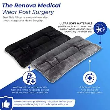 Post Surgery Seat Belt Pillow for Comfort and Recovery
