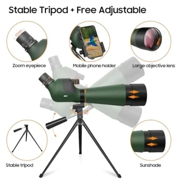 IBQ 20-60x85MM Spotting Scope for Hunting & Bird Watching