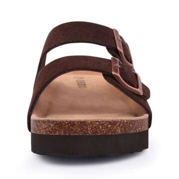 Stylish ORADO Suede Sandals with Comfort Cork Footbed