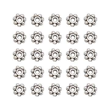 Beadthoven 1000pcs Tibetan Silver Alloy Daisy Spacer Beads for Jewelry Making