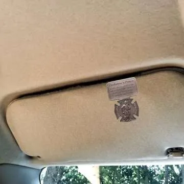 St. Florian's Guardian Pewter Firefighter's Visor or Money Clip, Religious Gift, 2.5 Inches