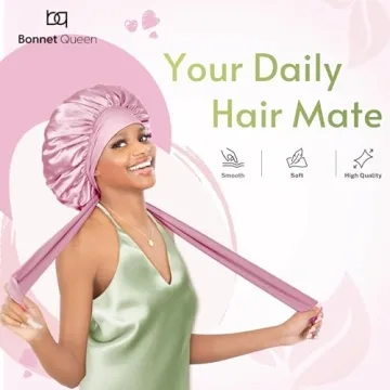 BONNET QUEEN Adjustable Satin Bonnet for Hair Care