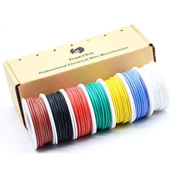 22 AWG Silicone Wire - Flexible 7 Colors for DIY Projects