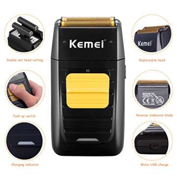 KEMEI KM-1102 Electric Shaver for Men – Professional & Stylish
