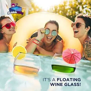 Floating Wine Glasses for Pool Fun | Set of 2