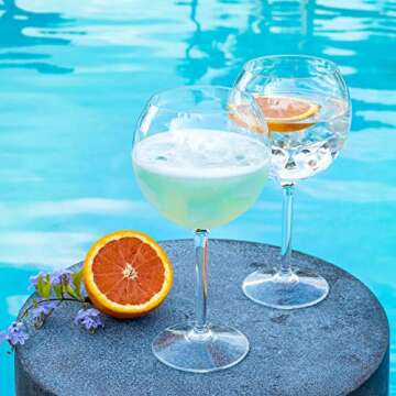 Floating Wine Glasses for Pool Fun | Set of 2