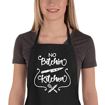 Funny Aprons for Women Men, Novelty Kitchen Cooking Apron with 2 Pockets, Cute Baking Apron for Bake...