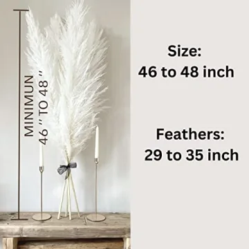 AlobyC® Pure White Pampas Grass for Elegant Home Decor