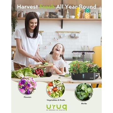 Indoor Hydroponic Garden by URUQ with LED Light