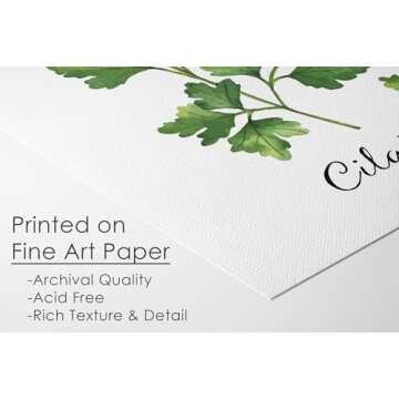 Kitchen Wall Decor Art Prints - Botanical Prints - (Set of 6) - Unframed - 8x10s | Flower Wall Déco...