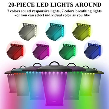 Pohopa Bluetooth Speakers Waterproof with 20W True Stereo Sound