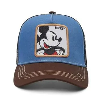 NEWVIY Mickey Baseball Cap for Men Women,Anime Cartoon Hats,Breathable Mesh Cap Adjustable Trucker Hats Sports Cap Casual (US, One Size, Brown)