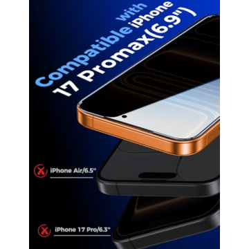 MAGIC JOHN Privacy Screen Protector for iPhone 17 Pro Max