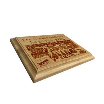 Custom Personalized 3D Laser Engraved Red Alder Finish Plaque with Your Personal Message, Text, Logo...