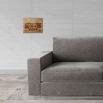 Custom Personalized 3D Laser Engraved Red Alder Finish Plaque with Your Personal Message, Text, Logo, or Photo - Wedding, Housewarming, Anniversary, Birthday, Father's Day, Christmas, Gift (5X7)