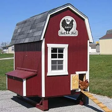 Signs Chicken Coop Sign - Hen House & Rooster Shelter PVC Plaque - The Fluffy Butt Hut - Funny Coop, Farm, Home, Kitchen, Outdoor Decorations - Gamefowl Barn, Shed Accessories & Decor