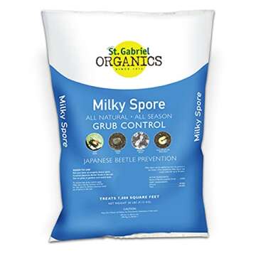 St. Gabriel Organics Milky Spore Granular Natural Bacteria Japanese Beetle Grub Killer Lawn and Gard...