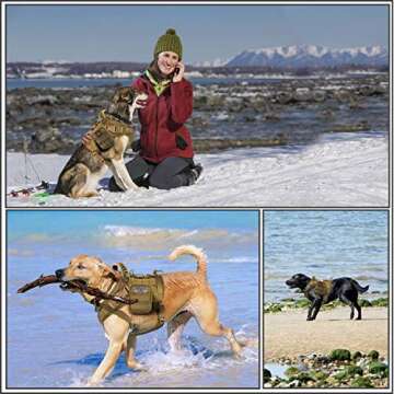 Hanshengday Tactical Dog Vest-Training Outdoor Breathable Harness-Military Water-Resistant Dog Backp...