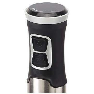 Amazon Basics 500 Watt Multi-Speed Immersion Hand Blender, Silver