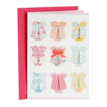 Hallmark Signature Baby Shower Card with Baby Clothes Design