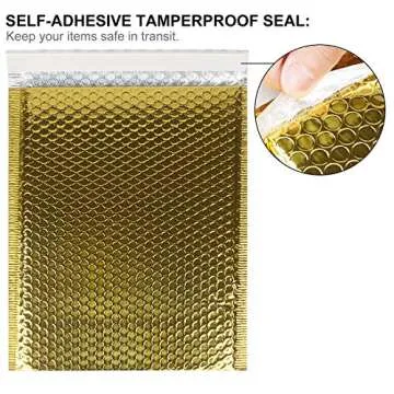 9.5x14.5 Bubble Mailer 30 Packs Gold Mailing Envelopes Padded Self Seal Poly Bubble Mailers #4 Bubble Envelopes Mailer Bag, Waterproof Shipping Envelopes By STARVAST