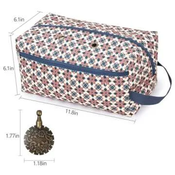 Meitward Crochet Bag with Thread Cutter, Portable Knitting Bag Yarn Storage Organizer for Crochet Hooks, Knitting Needles and Other Accessories, Gift for Mom Women