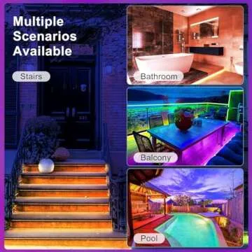 DAYBETTER Waterproof Led Lights for Bedroom, 32.8ft (2 Rolls of 16.4ft) Led Strip Lights, 300 LEDs Color Changing RGB 44 Keys Remote Controller, 12v for Outdoor Room Home Party Christmas Decoration