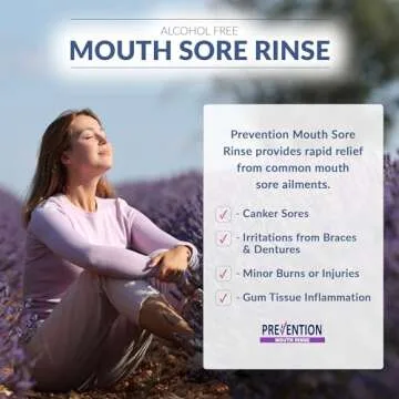 Prevention Mouth Sore Mouthwash | Alcohol Free | Natural Freshness and Relief