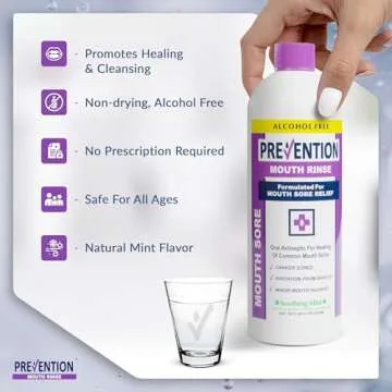Prevention Mouth Sore Mouthwash | Gentle and Alcohol-Free | 16 fl oz