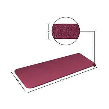 Retrospec Solana 1" Yoga Mat - Non-Slip Fitness Mat