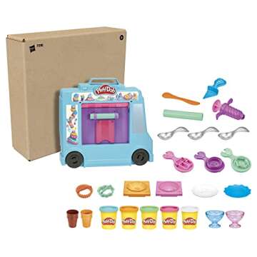 Play-Doh Kitchen Creations Ice Cream Truck Toy Playset with 20 Accessories for 3 Year Olds and Up