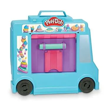 Play-Doh Ice Cream Truck Toy with 20 Accessories for Kids