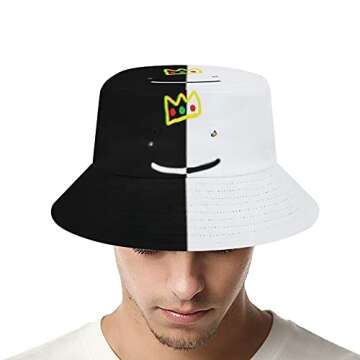 DSMP Unisex Cute Fashion Bucket Hat Summer Travel Beach Sun UV Protected Outdoor Fisherman Cap for Men Women Teens