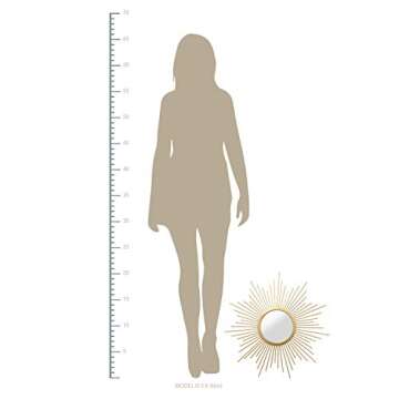 Stratton Home Decor SHD0144 Bella Wall Mirror, 20.00 W X 1.00 D X 20.00 H, Gold