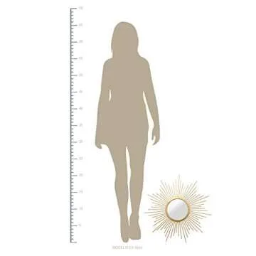 Stratton Home Decor SHD0144 Bella Wall Mirror, 20.00 W X 1.00 D X 20.00 H, Gold