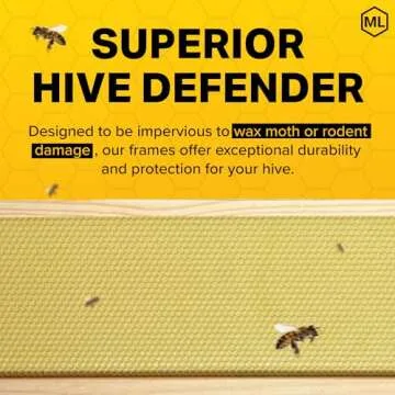 Mann Lake Premium Beekeeping Frames, Fully Assembled, Deep Rite-Cell Hive Frames, Beeswax Coating, Universal Fit, BPA & BPS Free, 6 1/4 Inches, Natural, 10-Pack