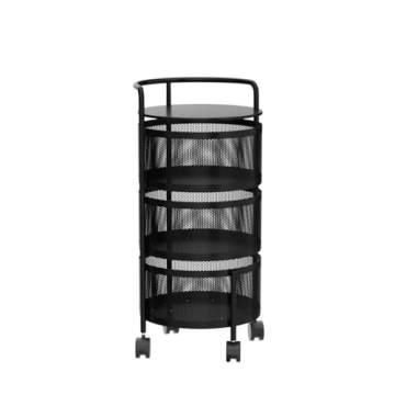 JAQ Rotating Storage Rack with 3-Tier Detachable Baskets