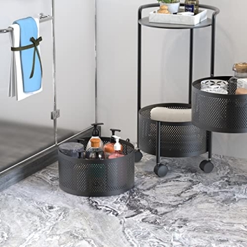 JAQ Rotating Storage Rack with 3-Tier Detachable Baskets