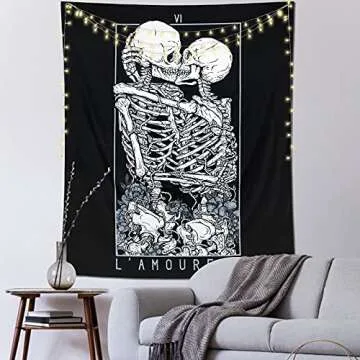LOMOHOO Skull Tapestry Romantic Wall Hanging Decor