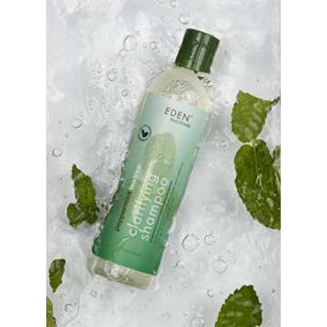 EDEN BodyWorks Peppermint Tea Tree Clear Clarifying Shampoo for Oily Hair, Dry Hair, Curly Hair - Scalp Cleansing Shampoo for Build Up & Dandruff - Paraben & Sulfate Free - 8 oz.