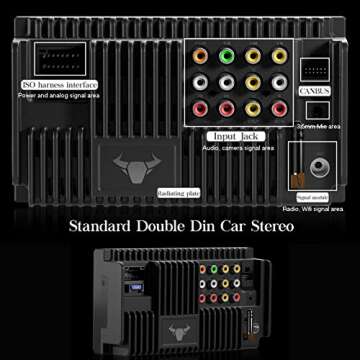 Wireless Carplay Double Din Car Stereo with Back Cam