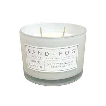 Sand + Fog Scented Candle - White Pumpkin – Additional Scents and Sizes – 100% Cotton Lead-Free ...