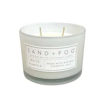 Sand + Fog Scented Candle - White Pumpkin – Additional Scents and Sizes – 100% Cotton Lead-Free ...