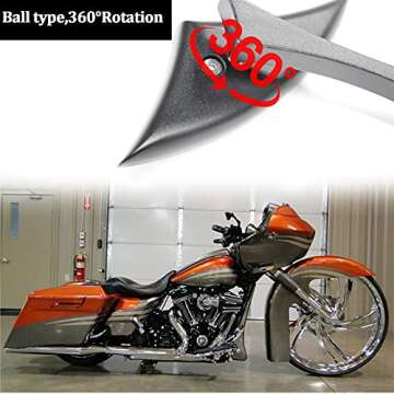 Black Sportster Mirrors for Harley Road King Street Electra Glide Road Glide Dyna Softail Rearview 1982-2018 2019 2020