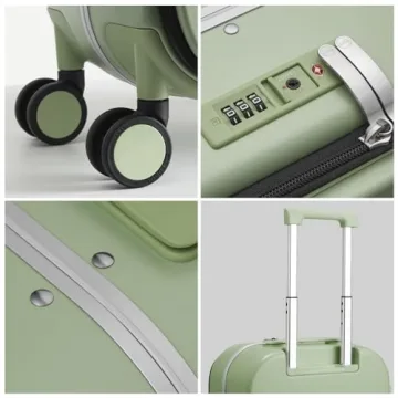 Mixi 20'' Carry On Luggage with Laptop Pocket - Avocado Green