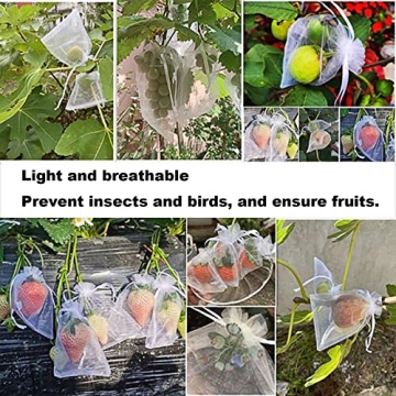 SAOYOAS 100Pcs 4x6 inch Drawstring Organza Bags