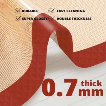 Silicone Baking Mats – Non-Stick, Easy Clean, 3 Pack