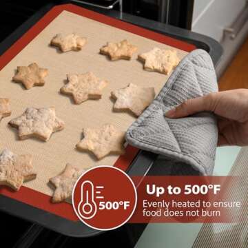 Silicone Baking Mats – Non-Stick, Easy Clean, 3 Pack